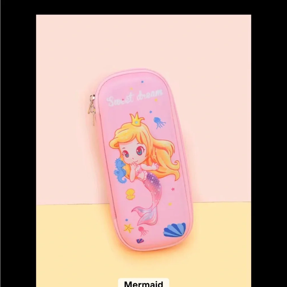 BUY 1 GET 1 FREE Mermaid and Dinosaur Kids Pencil Case Set - Pink and Blue